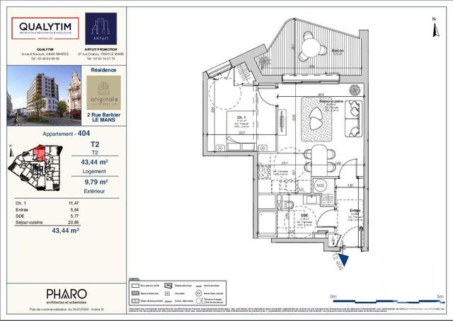 Appartement F2 à vendre LE MANS